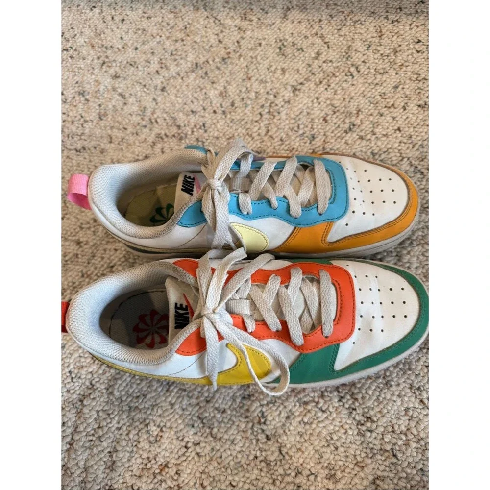 Nike Court Borough Low Recraft Lace Up Sneakers GS Multi / Color Size 6Y
